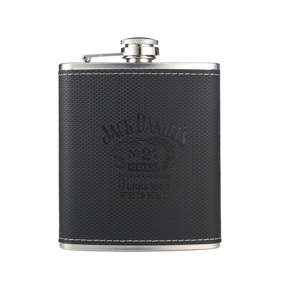 7 Oz Black Jack Single BottleBIUBIUTUA Jack Danny 7 ounce stainless steel flagon With you Portable Gift set  flagon Special Offer flagon