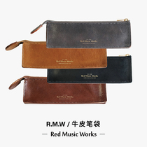 RMW RedMusicWorks Classic design Bull Leather Pen Bag Stationery Cashier Bag