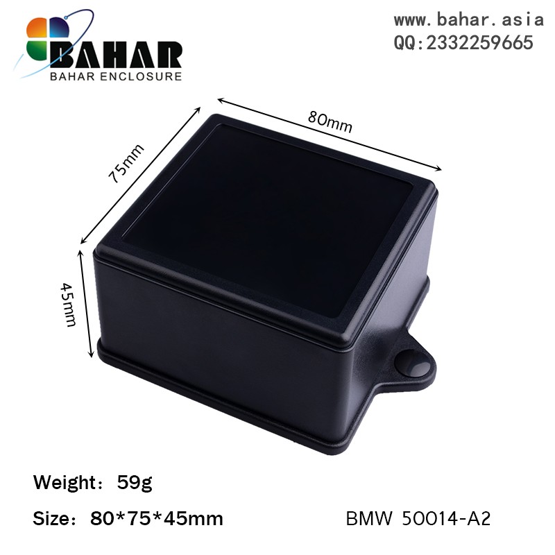 Bahar shell plastic electronics housing with ear housing DIY wall hanging meter box BMW50014