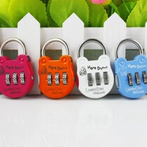 Cute cartoon luggage dormitory student cabinet padlock Mini backpack small password lock Creative bag lock