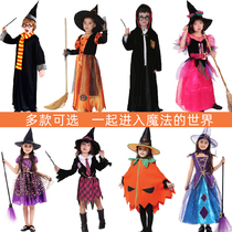 Halloween Children Costumes Witch Princess Vampire Pumpkin Cloak Cape Male And Female Prom Props Show Costumes