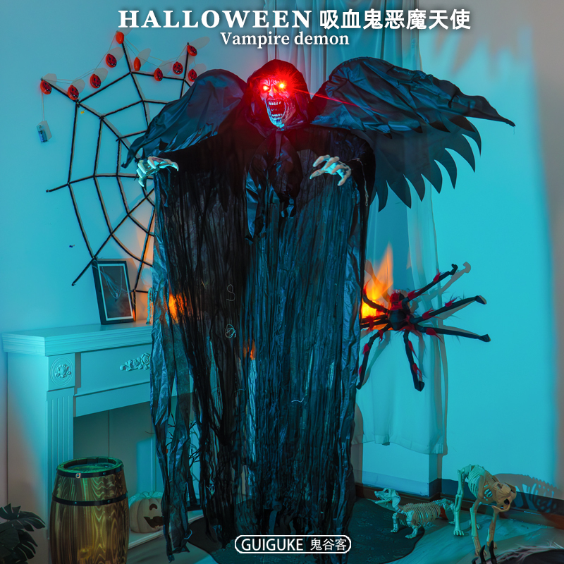 Halloween Horror Demon Angel Hanging Haunted House Secret Room Rag Glowing Horror Atmosphere Decoration Pendant