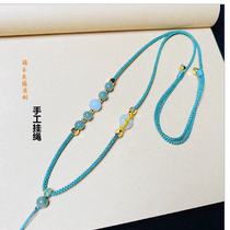 High-grade handmade safety buckle braided rope jade pendant jade Hetian jade pendant lanyard hanging neck jade Buddha necklace rope adjustable