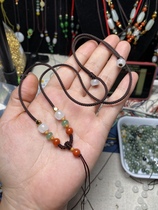High-grade safety buckle pendant lanyard necklace rope jade hand-woven Hetian jade beeswax high cargo rope for men and women