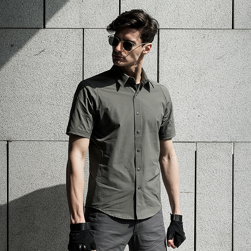 Eagle claw action quick-drying tactical shirt men's short-sleeved summer outdoor commuter stretch breathable wear-resistant casual shirt