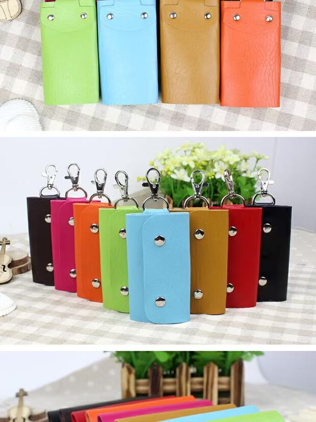 Gói thẻ thương hiệu gói thẻ đặt hai chuỗi khóa 6 vị trí thẻ ngân hàng 24 trang dung lượng lớn để gửi bằng lái xe - Trường hợp chính ví móc chìa khóa nữ đẹp