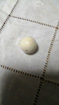 French 20th century handmade milky white material ball-shaped jewelry pendant