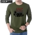 JEEP chính hãng áo thun dài tay nam hàng đầu mỏng phần cotton trẻ trung in jeep sơ mi chạm đáy phiên bản Hàn Quốc - Áo phông dài