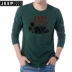 JEEP chính hãng áo thun dài tay nam hàng đầu mỏng phần cotton trẻ trung in jeep sơ mi chạm đáy phiên bản Hàn Quốc - Áo phông dài