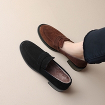 Italian designer Corso Venezia Deep mouth Single shoe woman 2023 new autumn winter genuine leather xie xie