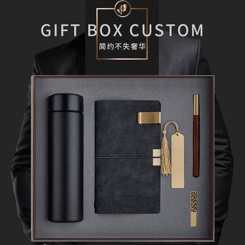 Teacher's Day gift hand ledger business gift set a5 notepad high-grade thermos gift gift box Office advertising creative company opening custom logo Annual meeting event gift lettering