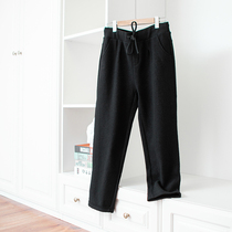 Can be split for sale of strong new Australian wool casual set half high collar loose profile sweater straight pants women q