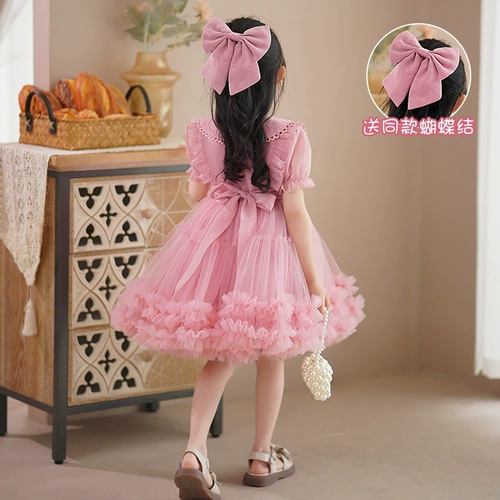 Летнее платье, юбка, летняя одежда для девочек, детский летний наряд маленькой принцессы