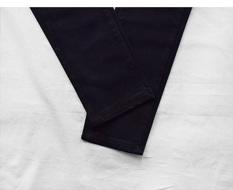 Quần jeans đen nữ xuân hè 2018 mới eo cao bó sát chín điểm Phiên bản Hàn Quốc cỡ lớn là quần lửng đế xuồng. áo voan kiểu