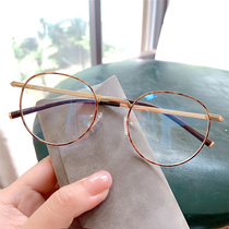 Show Wise the same kind of eye frame female small red book super-fire titanium frame BAO WEN retro round frame can be matched with myopia prevention blue light