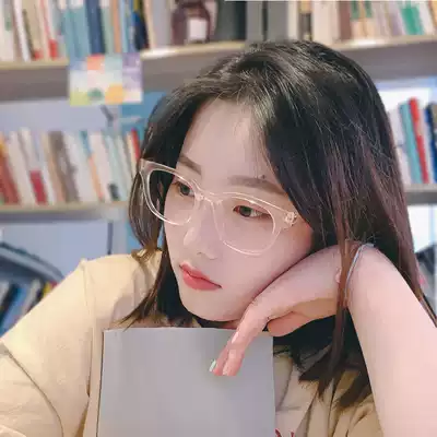 Black-rimmed glasses female thick-framed face small ultra-light Korean imported tr90 frame eyes myopia can be equipped with Degree Men