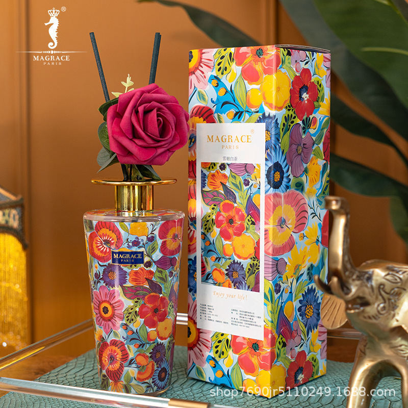 French Magrace Snow-Soaked Rose Snow-Melted White Tea Aromatherapy Gift Box 2 Types Home Daily Use Bedroom Living Room Fragrance French Magrace Snow-Soaked Rose Snow-Melted White Tea Aromatherapy Gift Box 2 Types Home Daily Use Bedroom Living Room Fragrance
