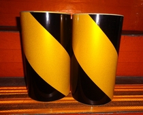 (Big promotion month) 20cm * 46m yellow and black twill reflective belt reflective warning belt Black yellow reflective belt