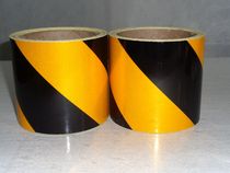 (Marine) Yellow and black reflective tape zebra crossing reflective tape Marine tape closure belt 9cm * 10m
