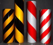 Yellow and black red and white reflective film color reflective reflective warning tape GB reflective grid film