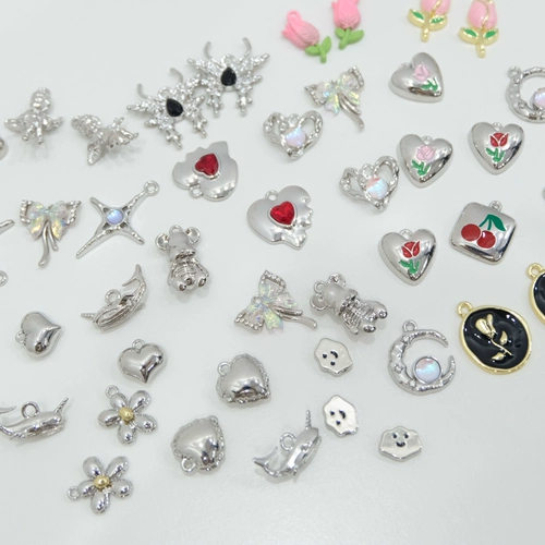 Металлические аксессуары ручной работы, ручка, подвеска с бантиком, милые серьги, аксессуар, «сделай сам»