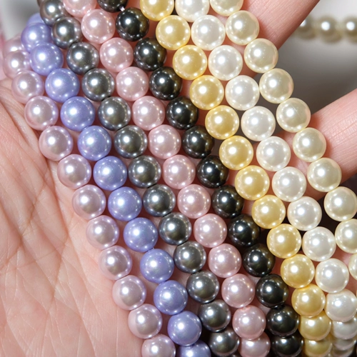 Украшение-шарик из жемчуга, аксессуар ручной работы, аксессуары, многоцветные стеклянные бусины, ожерелье