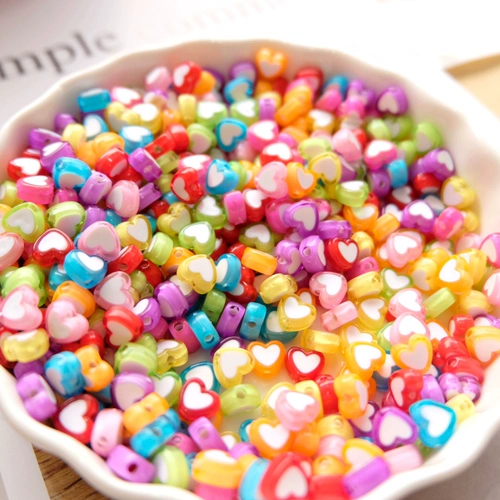 Креативный милый браслет в виде сердечка с буквами, ожерелье ручной работы, акриловые бусины, аксессуары