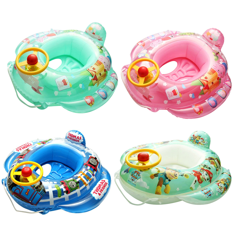 Children's swimming ring 1-3-6 years old sitting ring thickened infant ride child armpit ring baby cartoon lifebuoy ring