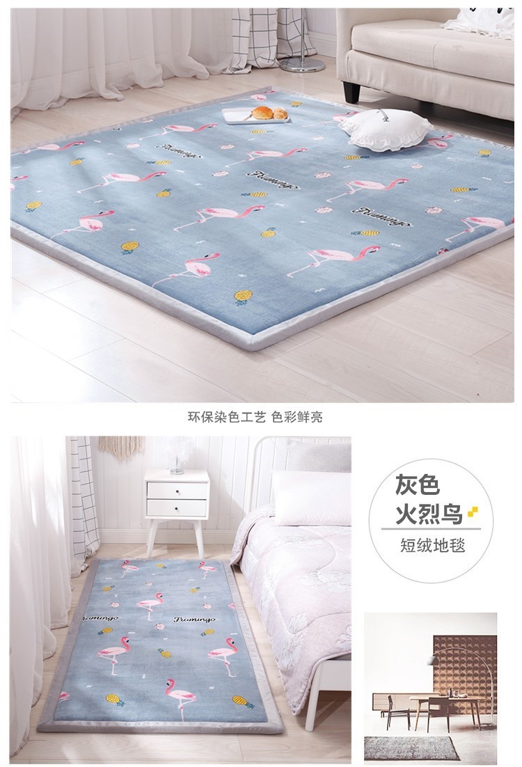 Dày thảm tatami phòng ngủ sinh hoạt cửa sổ vịnh mat thảm chống trượt mat con bò bé thả sức đề kháng giường thảm - Thảm sàn thảm ghép trải sàn