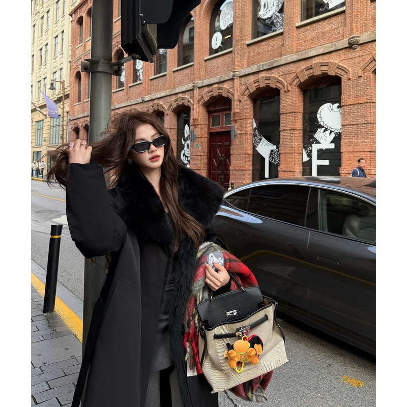 「Cold Mist Seattle」High-End Fox Fur and Rex Rabbit Fur Lining Detachable Parka Women's Fur Coat 「Cold Mist Seattle」High-End Fox Fur and Rex Rabbit Fur Lining Detachable Parka Women's Fur Coat