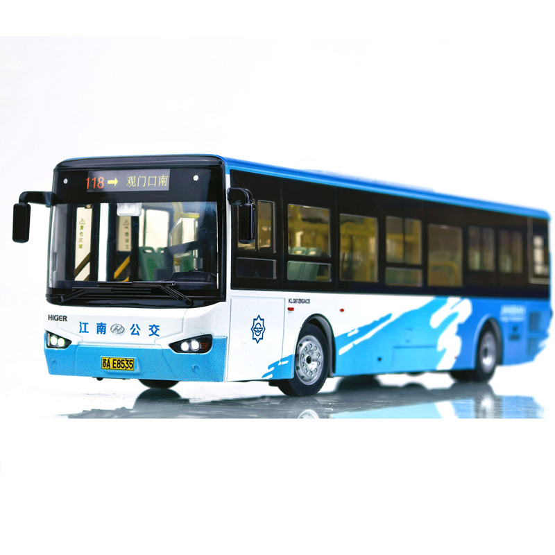 1:43 Nanjing Bus Model Higer Klq6129Gac5118 Suzhou Jinlong Toy Original Factory Version