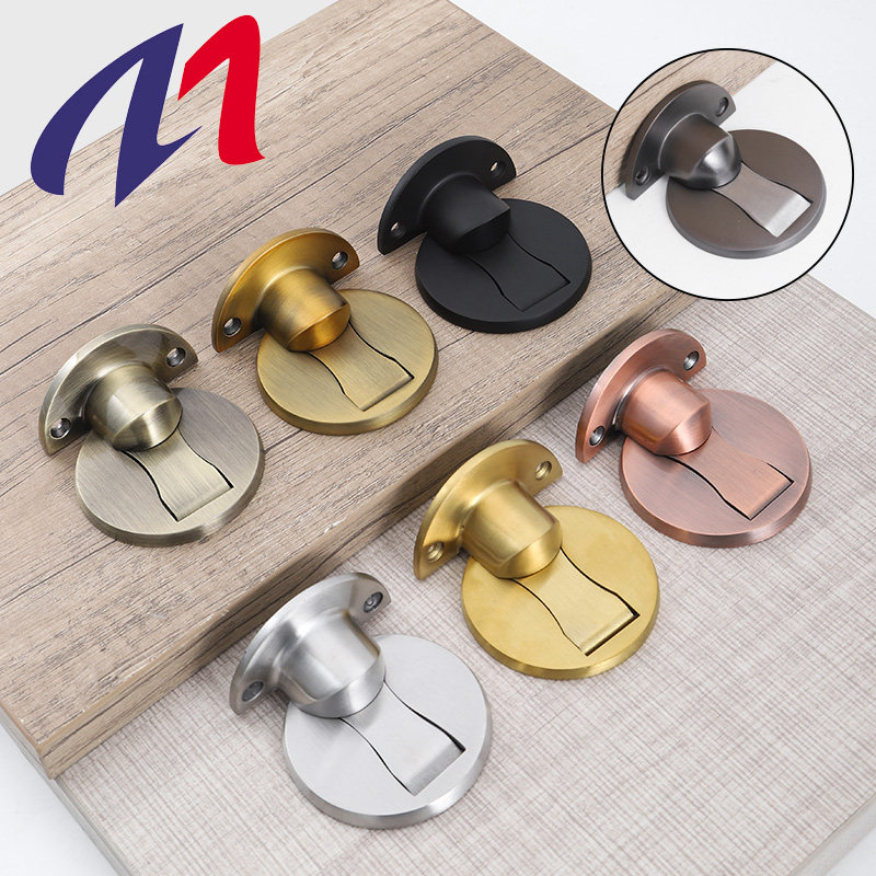304 stainless steel floor suction-free punching magnetic collision anti-collision room door silently installed zinc alloy strong magnetic suction