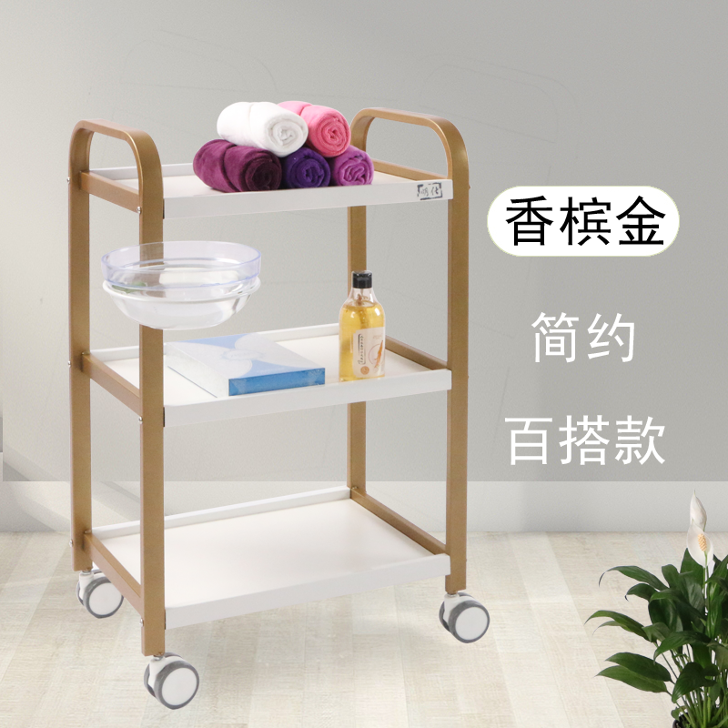 Mama Metal Metal Car Light Luxury Tool Car Car Balcony Special Placement Frame 3 floors with drawer iron frame paint