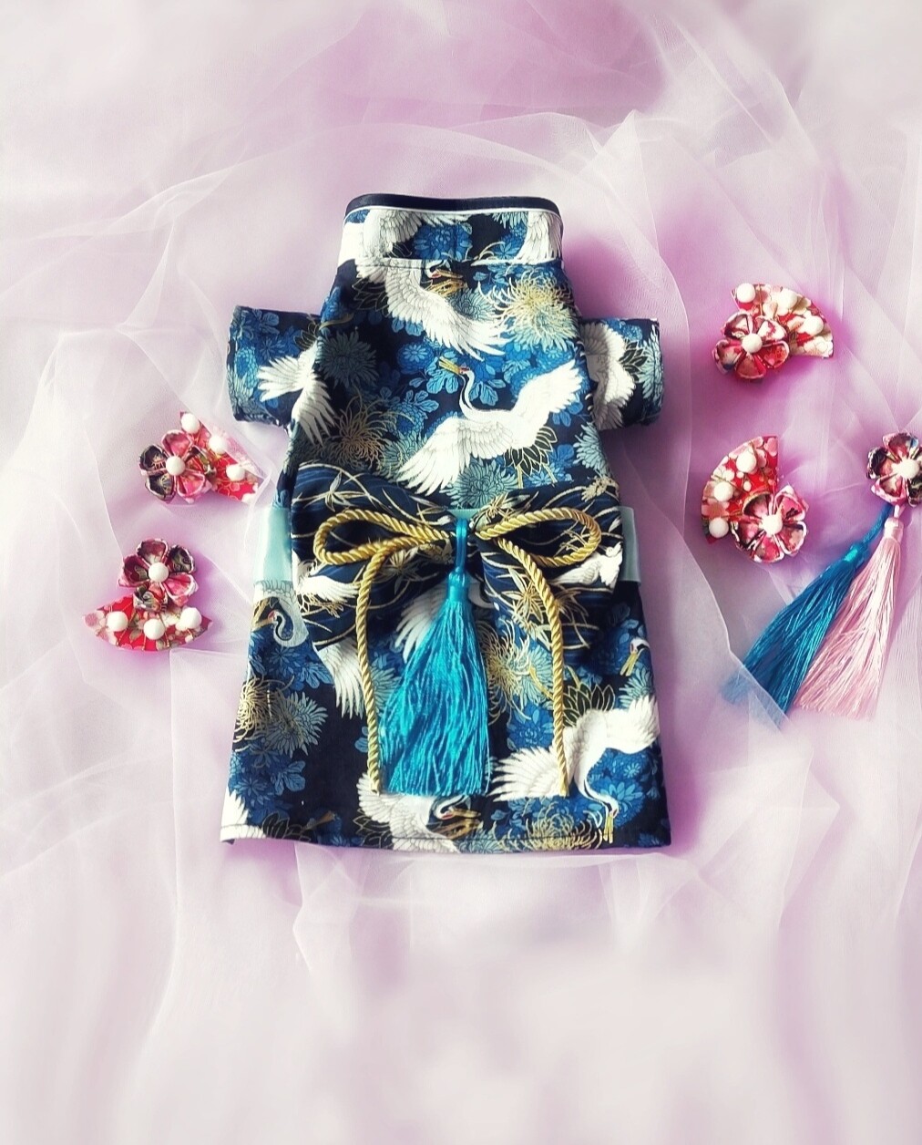 Sphinx hairless cat clothes kimono German pet dog cotton spring summer autumn new dress