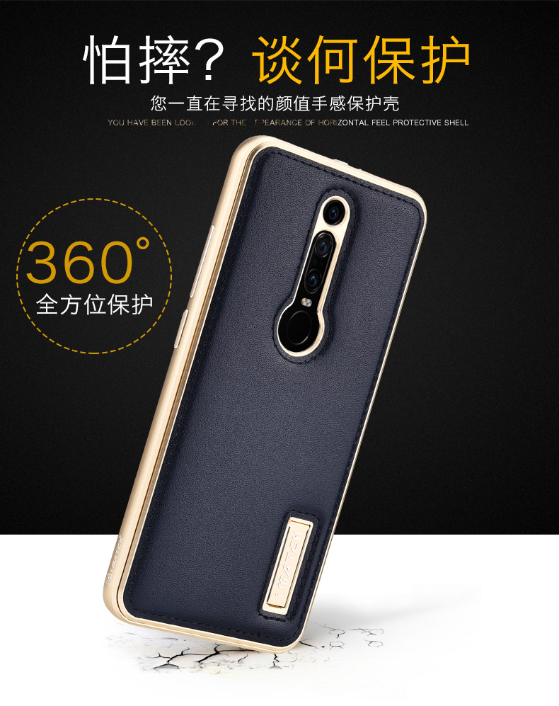 iMatch Luxury Aluminum Metal Bumper Premium Genuine Leather Back Cover Case for Porsche Design Huawei Mate RS