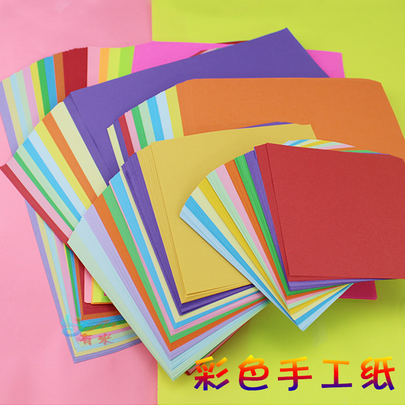 Children's handmade origami colored paper Colored handmade paper square thousand paper crane origami a variety of sizes