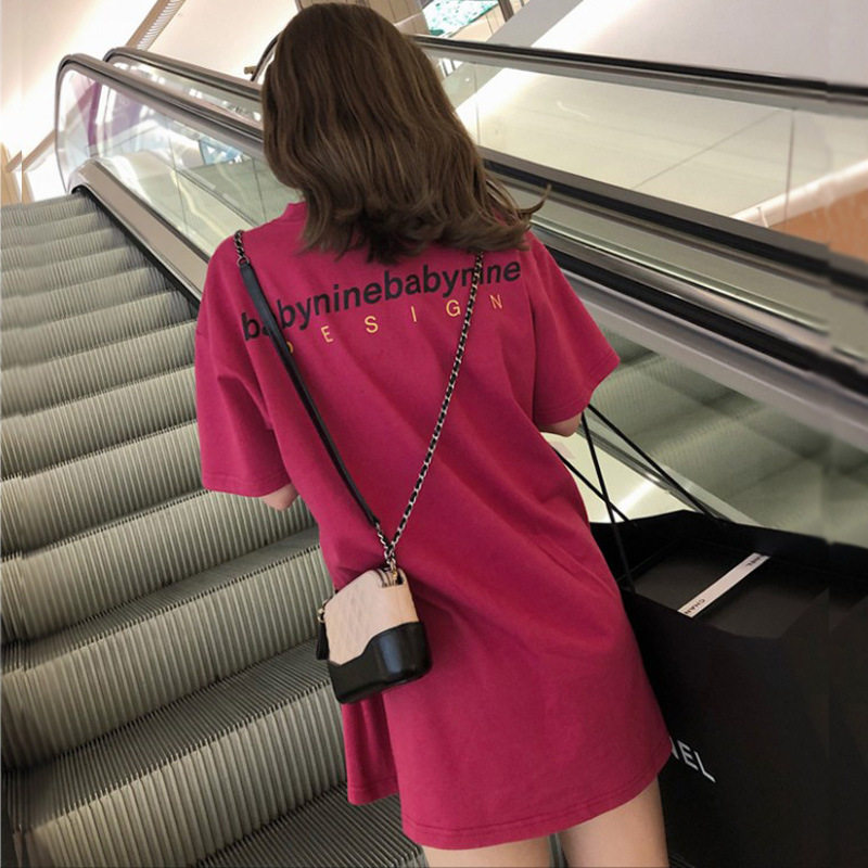 Han Style Fashion Minus the long version of the long version of the T-shirt Women in the summer European station Missing Ins overfire blouses