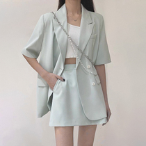 Port Taste Easy reduction Little Subsuit Two sets Summer first love Balloon Flower Goddess Fan Salt Sweetsuit Fashion Suit