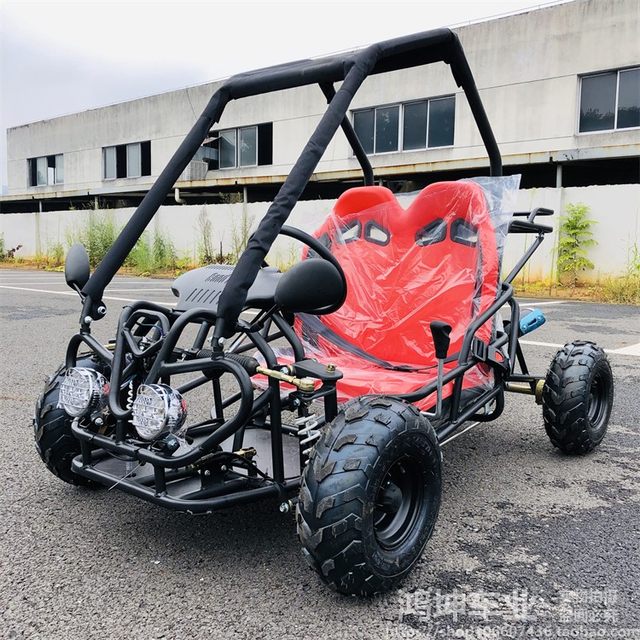 ເດັກນ້ອຍ off-road kart 110cc ສອງບ່ອນນັ່ງ gasoline ພູເຂົາລົດຈັກເຫຼັກທໍ່ສີ່ລໍ້ພາກສະຫນາມ drift ພໍ່ແມ່ເດັກນ້ອຍບັນເທີງ