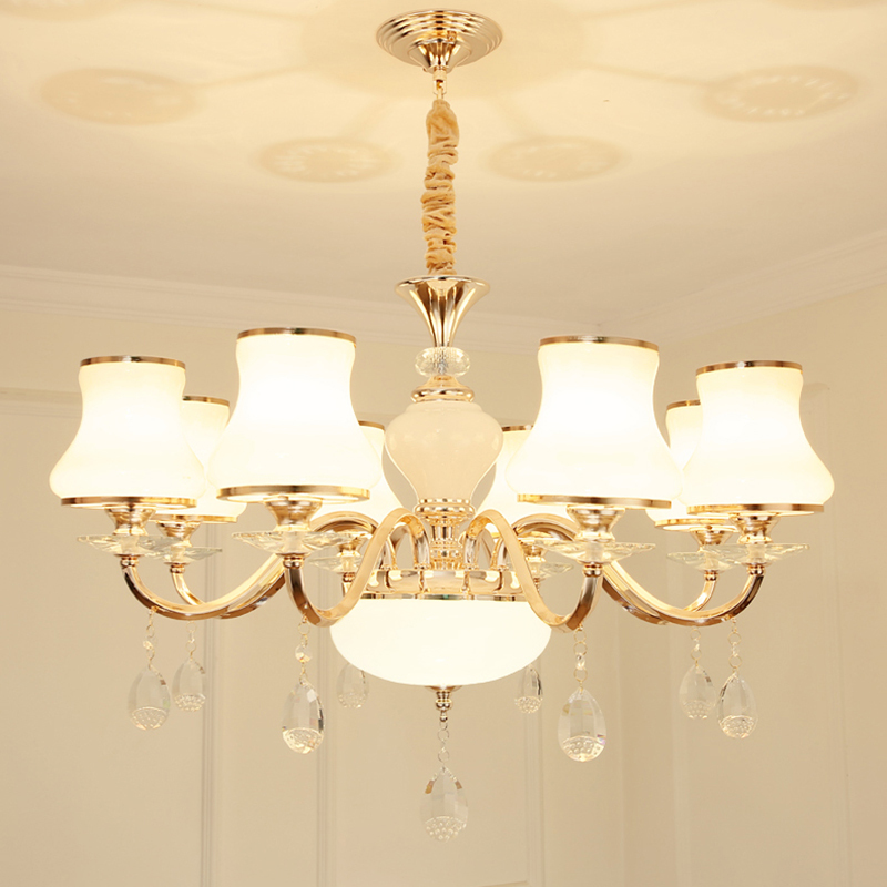 Chandelier, Living Room Lamp, European Crystal Lamp, Dining Room Chandelier, Home Bedroom Lamp, Simple Modern Whole House Package Lighting