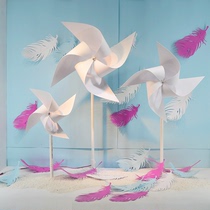 Big windmill ornaments Childrens Festival window shopping mall DP point childhood June 1 decoration commercial beauty Chen Kindergarten Supplies