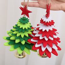 24cm felt Christmas tree pendant Christmas decorations festive arrangement hanging Bell DIY