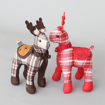 Plush Christmas Elk Deer Swing Piece Paparazzi Christmas Deer Christmas Decorations Cloth Art Cute Gift Home Toys