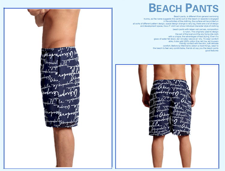 Bãi biển quần nam khô nhanh năm điểm quần short vài quần bên bờ biển kỳ nghỉ boxers lỏng kích thước lớn quần lớn quần nam