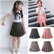 Childrens skirt pleated skirt childrens clothing 2020 Spring and Autumn Korean version of the childrens skirt Academy style Joker girls skirt