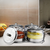 Special two flavor three flavor four Flavor Kitchen restaurant hotel stainless steel visible seasoning jar bottle box combination set