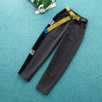 Girl Jeans Old Daddy Pants 2021 Girl Autumn Dress New Children Harun Pants Fall Big Child Long Pants