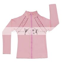 LIUHUO figure skating training clothes childrens skating clothes tops womens figure skating performance clothes suit skating jacket pink