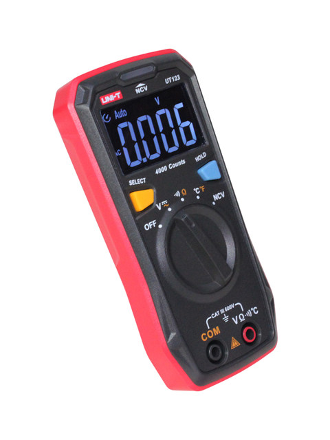 Uliide Ut123 Pocket-Sized Digital Multimeter for Home Use with Full Range Protection Electrician's Meter/Temperature Tester
