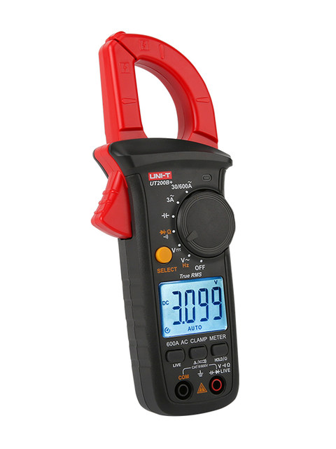 Unilide 600V Full-Range Intelligent Anti-Burn Automatic Range True Rms Clamp Ammeter Ut200A+/B+